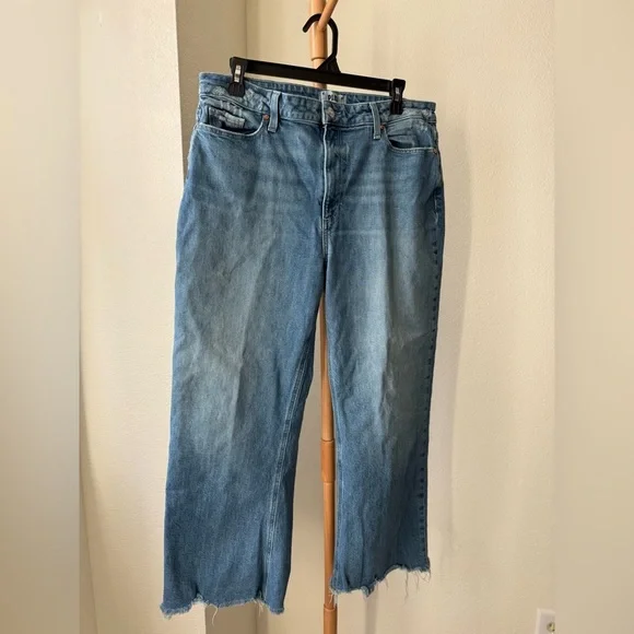 Paige Designer Blue Denim Leenah Ankle High Rise Jeans Women’s Size 32 - Picture 3 of 7